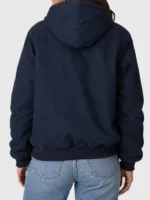 Carhartt Iceman Blue Jacket back view showing rear structure, sleeve shape, and clean blue finish