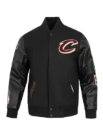 Cleveland Cavaliers Classic Varsity Jacket front view showing clean design and sharp varsity fit