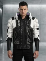 Cyberpunk 2077 Nusa Cosplay Jacket view look showing futuristic jacket design, panels, and clean fit