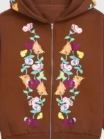Eras Tour Acoustic Piano Zip Up Hoodie Close-Up View