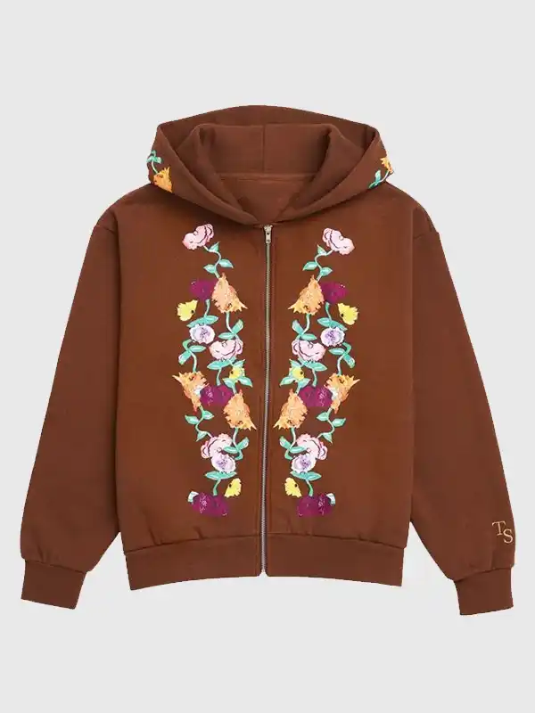 Eras Tour Acoustic Piano Zip Up Hoodie Front View