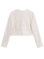 Gina Mile Sequin Black Bow Jacket back view showing black sequin finish, rear shape, and clean fit