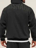 Gymshark Power Hoodie asphalt grey back view showing rear shape and hooded finish