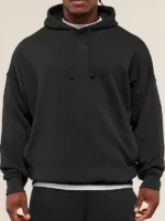 Gymshark Power Hoodie asphalt grey front view showing clean design and sharp fit
