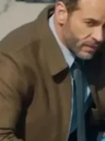 High Potential S01 Karadec Brown Jacket view look showing brown color, collar, and clean jacket fit