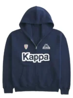 Hollister x Kappa Boxy Zip-Up Logo Graphic Hoodie Front View
