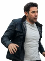 Jack Ryan Ghost War Black Jacket close-up view showing black texture, stitching, and front detail