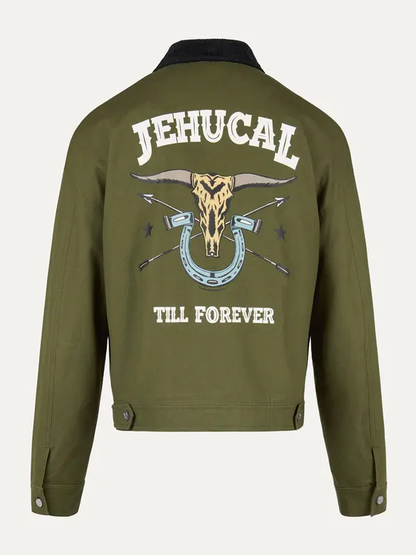 Jehucal Sheriff’s Green Jacket back view