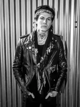 Jesse Rutherford The Neighbourhood Leather Jacket front view showing sharp design and clean fit
