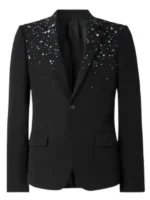 John Legend Crystal Embellished Blazer view look showing crystal details, blazer shape, and polished fit