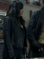 Karen Fukuhara The Boys S05 Black Leather Jacket side view