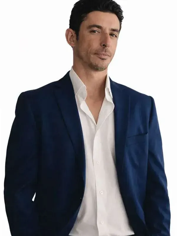 M.I.A. 2026 Alberto Guerra Blue Blazer front view
