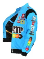 M&Ms Full-Snap Twill Cotton Uniform Jacket front view showing snap closure, collar, and uniform design