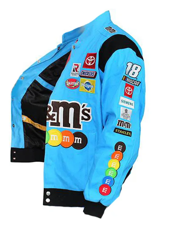 M&Ms Full-Snap Twill Cotton Uniform Jacket front view showing snap closure, collar, and uniform design