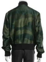 Michael Buble Camo Bomber Jacket back view showing camo print, rear structure, and bomber jacket fit