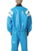 Mike Steele Bomber Leather Jacket Back View