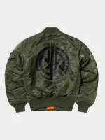NO PROBLEMO X ALPHA NO WAR MA-1 JACKET BACK LOOK