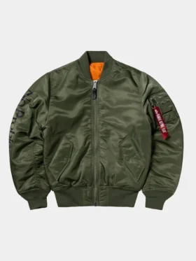NO PROBLEMO X ALPHA NO WAR MA-1 JACKET LOOK FRONT