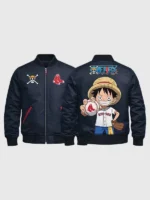 One Piece Red Sox Jacket Front And Back Design