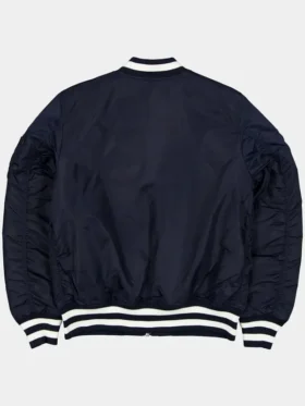PATRIOTS X ALPHA X NEW ERA MA-1 BOMBER JACKET BACK VIEW