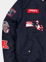 PATRIOTS X ALPHA X NEW ERA MA-1 BOMBER JACKET DESIGN LOOK