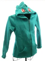 Pokemon Bulbasaur Hoodie side view showing profile shape, hood design, and smooth youth fit