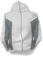 Portal 2 Turret Hoodie back view showing rear design, hood shape, and relaxed hoodie fit