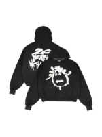 Rihanna BadGalRiri Hoodie both look showing front rihanna r20 merch hoodie and style details in a clean display