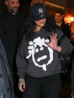 Rihanna BadGalRiri Hoodie view look showing full shape, relaxed fit, and rihanna r20 merch hoodie clean hoodie style