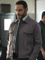 S02 Adam Karadec Grey Jacket side view showing grey color, sleeve shape, and clean jacket fit