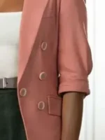 S02 Daphne Forrester Pink Blazer look showing pink color, blazer shape, and clean fit