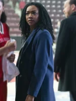 Boston Blue Lena Silver Blue Wool Coat side view