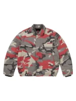 Supreme Cordura Twill Utility Jacket camo front view showing utility pockets and clean fit