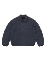 Supreme Cordura Twill Utility Jacket navy front view showing sharp fit and clean utility design