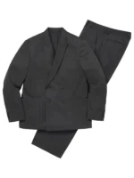 Supreme Sea Island Cotton Suit black full view showing complete shape, clean fit, and suit style