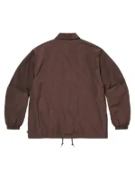 Supreme Spellout Coaches Jacket brown back view showing rear design and smooth finish
