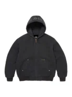 Supreme The Great China Wall Work Jacket black front view showing sharp fit and clean design