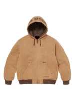 Supreme The Great China Wall Work Jacket brown front view showing clean structure and fit