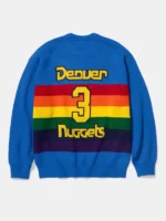 Supreme x Mitchell And Ness Team Sweatshirt back view showing rear graphics, sleeve shape, and relaxed fit