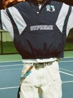 Supreme x SALEM Half Zip Stadium Jacket Men