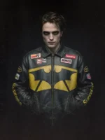 Supreme x The Batman Leather Jacket front view showing full silhouette and clean leather finish