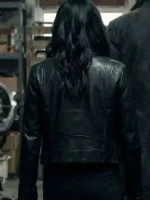 Karen Fukuhara The Boys S05 Black Leather Jacket back view