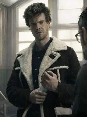 Hughie Campbell The Boys S05 Shearling Leather Jacket outfit look