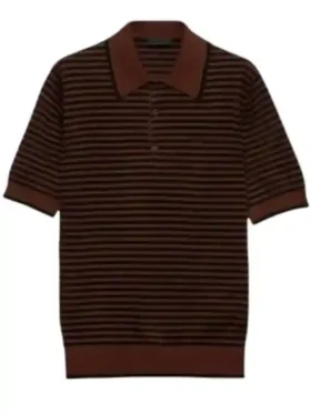 The Voice Adam Levine Striped Polo Shirt Front View