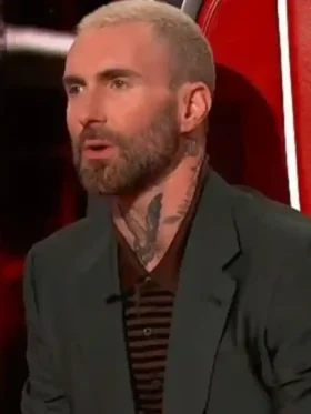 The Voice Adam Levine Striped Polo Shirt View