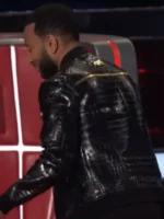 The Voice John Legend Crocodile Jacket back view showing rear structure, sleeve shape, and textured jacket fit