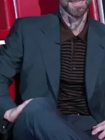 The Voice S27 Adam Levine Blazer Suit close-up showing fabric texture, stitching, and fine details