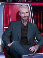 The Voice S27 Adam Levine Blazer Suit closure view showing fastening detail and front finish