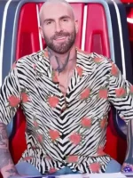 The Voice S27 Adam Levine Rose Print Shirt Front View