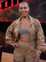 The Voice S27 Alicia Keys Finale Jacket front view showing stylish jacket design and clean front structure